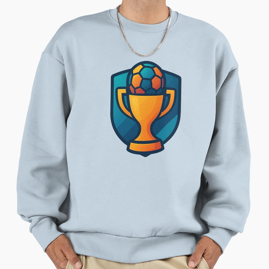 Trophy Logo Soccer Ball Sweatshirt - Graphic Print Men Women - T-Shirt, Sweatshirt, Hoodie