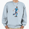 Anime Soccer Player Team Blue Sweatshirt - Custom Art Print Men Women - T-Shirt, Sweatshirt, Hoodie