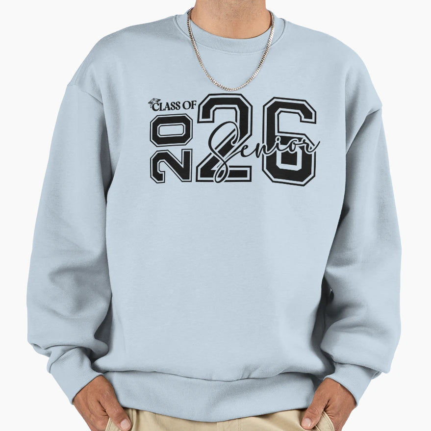 Class 2026 Senior Sweatshirt - Custom Art Print Men Women - T-Shirt, Sweatshirt, Hoodie