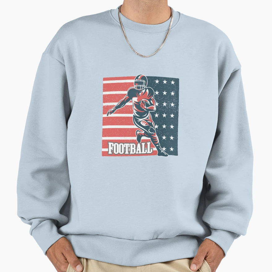 Copy Just Who Loves Football Sweatshirt - Custom Art Print Unisex - T-Shirt, Sweatshirt, Hoodie