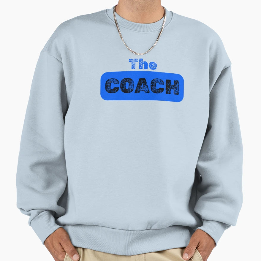 Coach Blue Sweatshirt - Trendy Graphic for Adults - T-Shirt, Sweatshirt, Hoodie