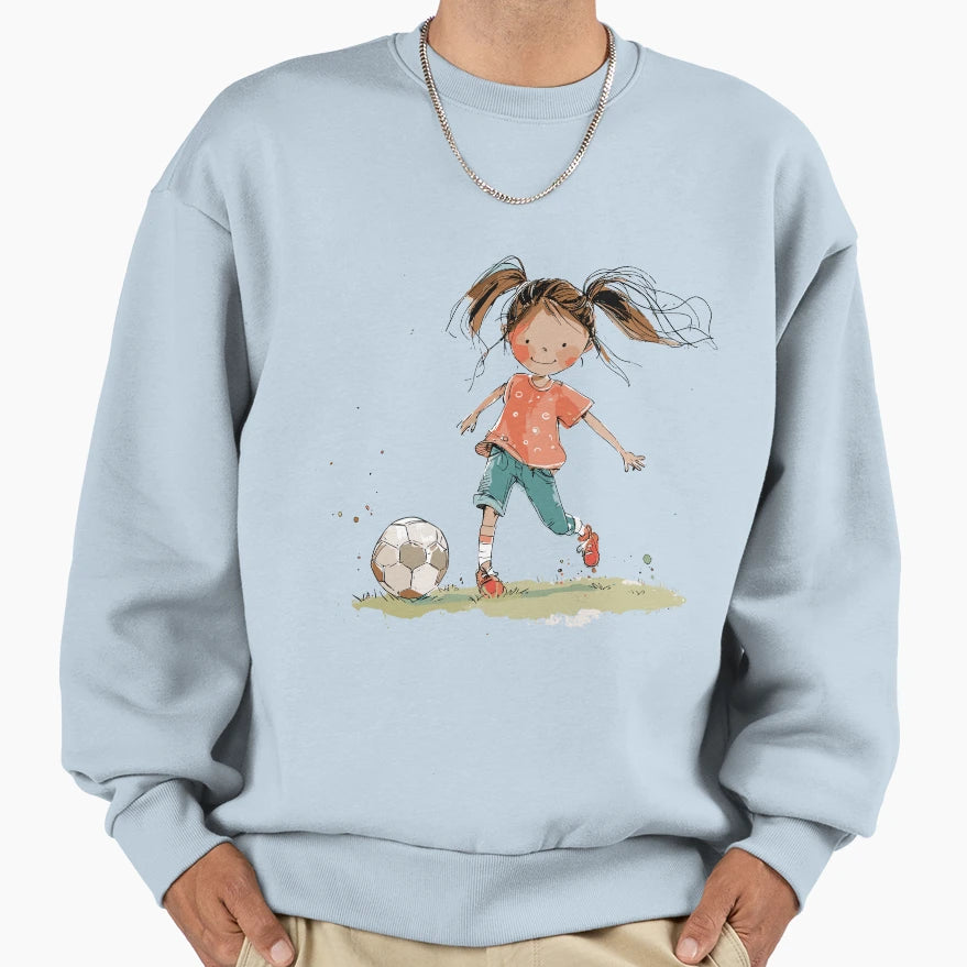 Little Playing Soccer Sweatshirt - Casual Everyday Wear for Adults - T-Shirt, Sweatshirt, Hoodie