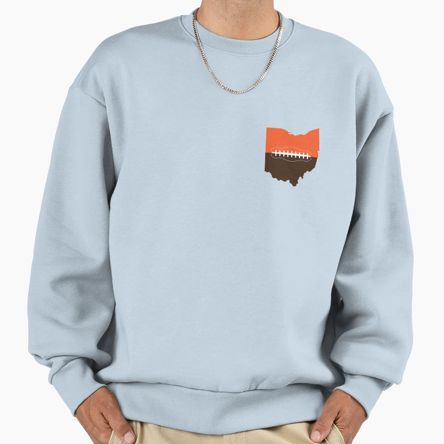 Oranger Cleveland Cle Ohio State Sweatshirt - Custom Art Print Men Women - T-Shirt, Sweatshirt, Hoodie