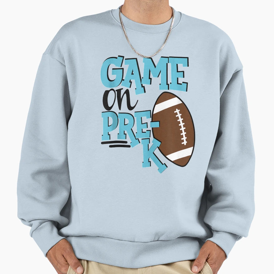 Pre K Football Sports 1St Day School Sweatshirt - Unique Graphic Unisex - T-Shirt, Sweatshirt, Hoodie