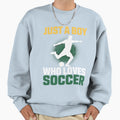 Just Who Loves Soccer Player Sweatshirt - Minimalist Print Men Women - T-Shirt, Sweatshirt, Hoodie