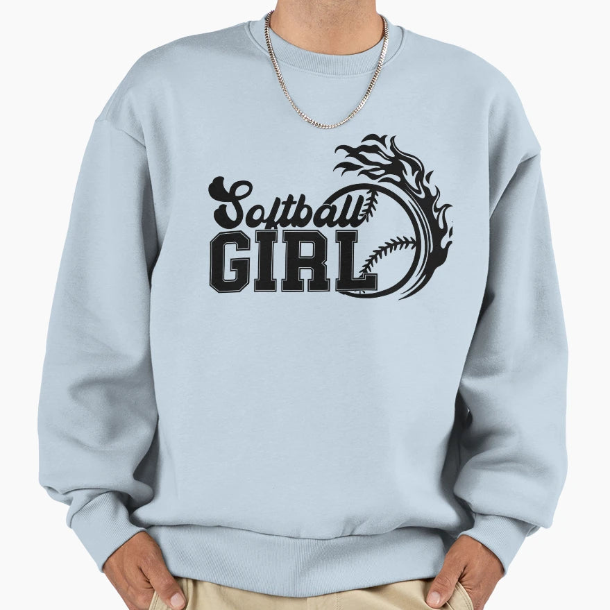 Softball Sweatshirt - Aesthetic Graphic Unisex - T-Shirt, Sweatshirt, Hoodie