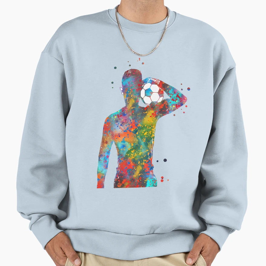 Male Soccer Player Sweatshirt - Fun Novelty Design Men Women - T-Shirt, Sweatshirt, Hoodie