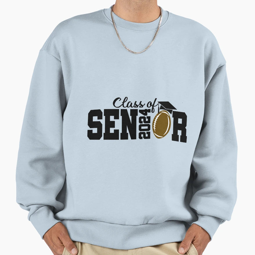 Class 2024 Senior Sweatshirt - Minimalist Print Men Women - T-Shirt, Sweatshirt, Hoodie