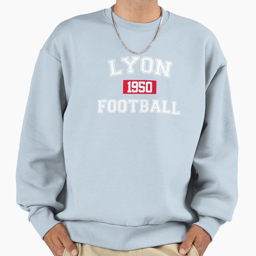 Lyon Football Athletic College 1 Color Sweatshirt - Custom Art Print Unisex - T-Shirt, Sweatshirt, Hoodie