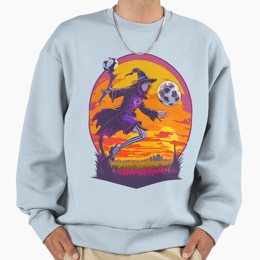 Witch Soccer Player Sweatshirt - Fun Novelty Design Unisex - T-Shirt, Sweatshirt, Hoodie