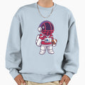 Astronaut And Football Fan Sweatshirt - Graphic Print Men Women - T-Shirt, Sweatshirt, Hoodie