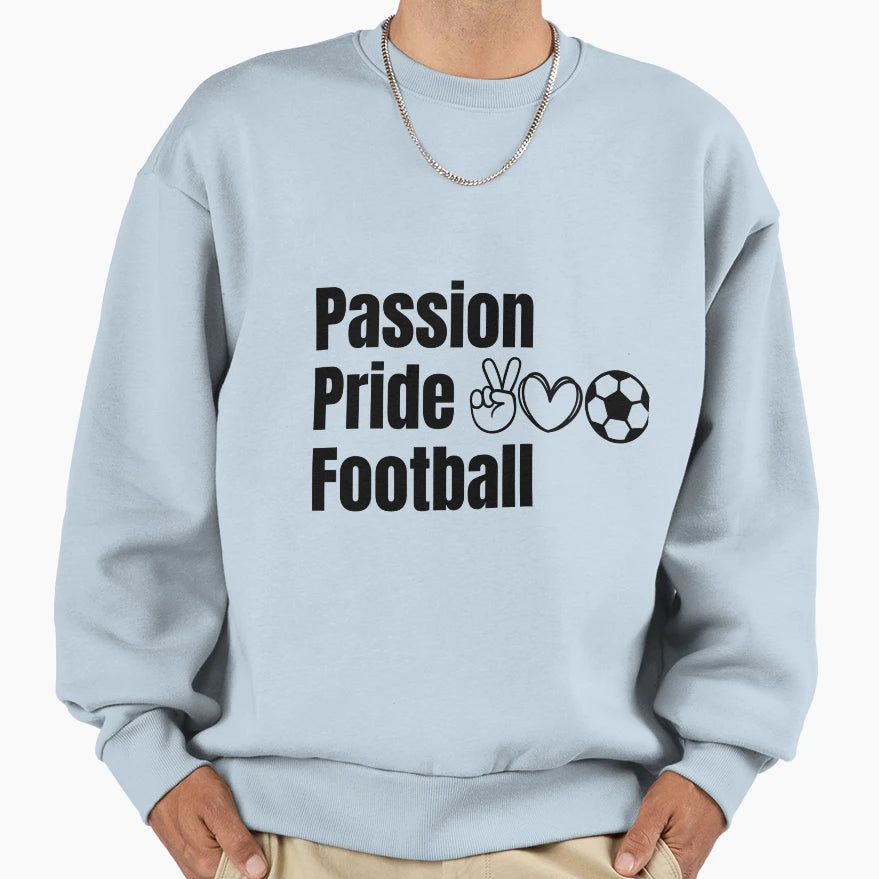 Passion Pride Football Sweatshirt - Minimalist Print Men Women - T-Shirt, Sweatshirt, Hoodie