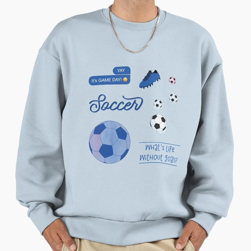 Blue Watercolor Soccer Pack Sweatshirt - Minimalist Print Unisex - T-Shirt, Sweatshirt, Hoodie