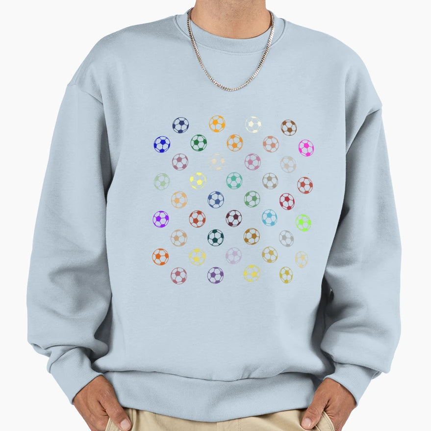 Abstract Multi Color Football Sweatshirt - Trendy Graphic for Adults - T-Shirt, Sweatshirt, Hoodie