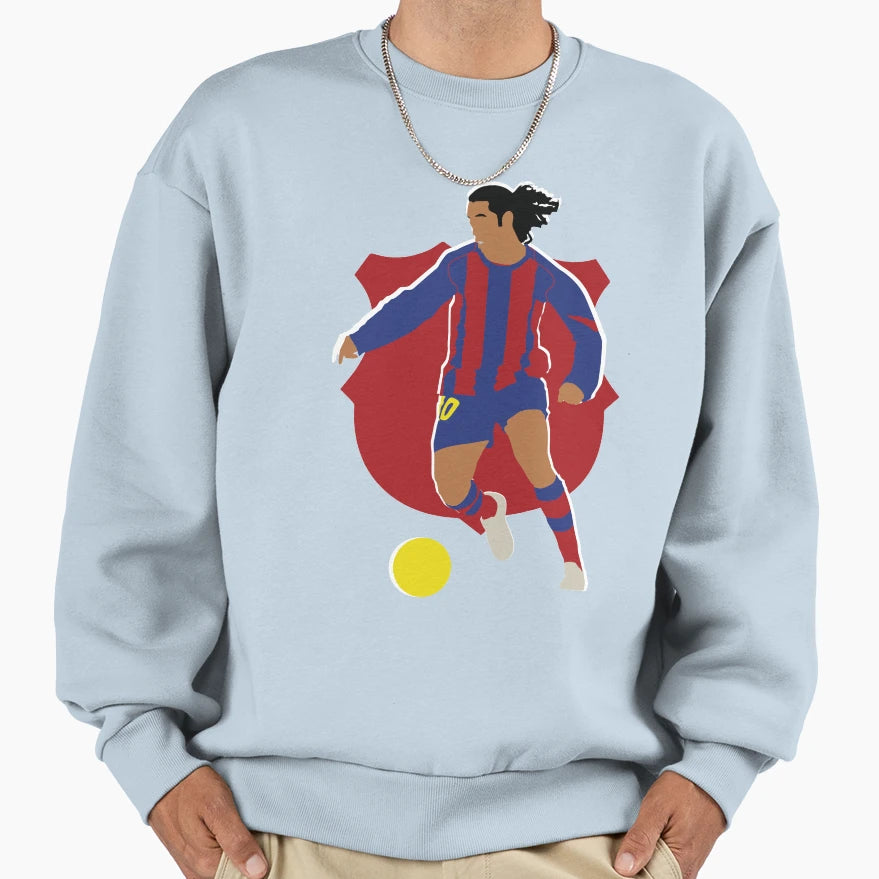 Ronaldinho Barcelona Legend Sweatshirt - Custom Art Print Unisex - T-Shirt, Sweatshirt, Hoodie