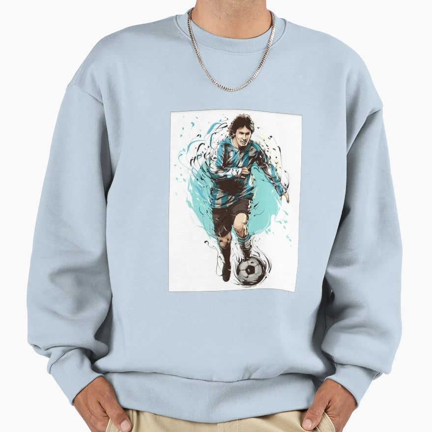 Football Player Sweatshirt - Minimalist Print Men Women - T-Shirt, Sweatshirt, Hoodie
