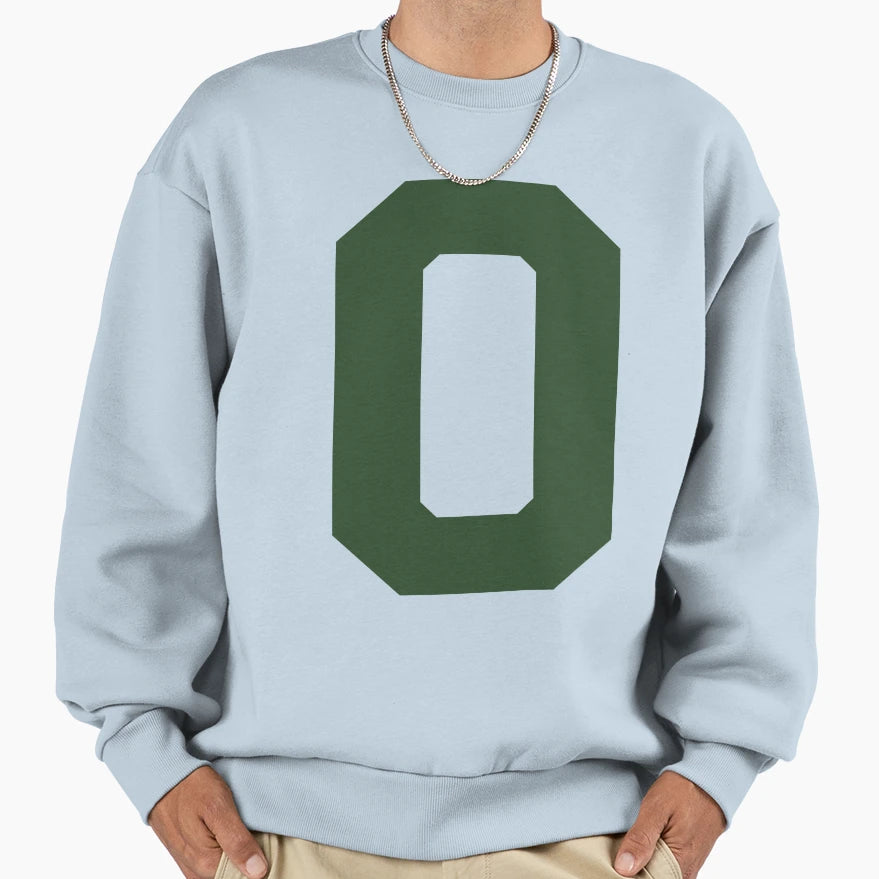 Number 0 Dark Green Zero Sports Sweatshirt - Trendy Graphic Men Women - T-Shirt, Sweatshirt, Hoodie