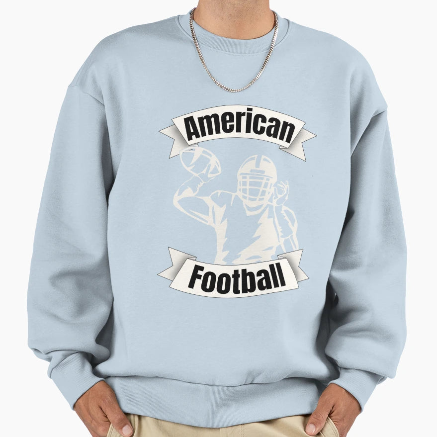 American Football Quarterback Sweatshirt - Aesthetic Graphic Unisex - T-Shirt, Sweatshirt, Hoodie