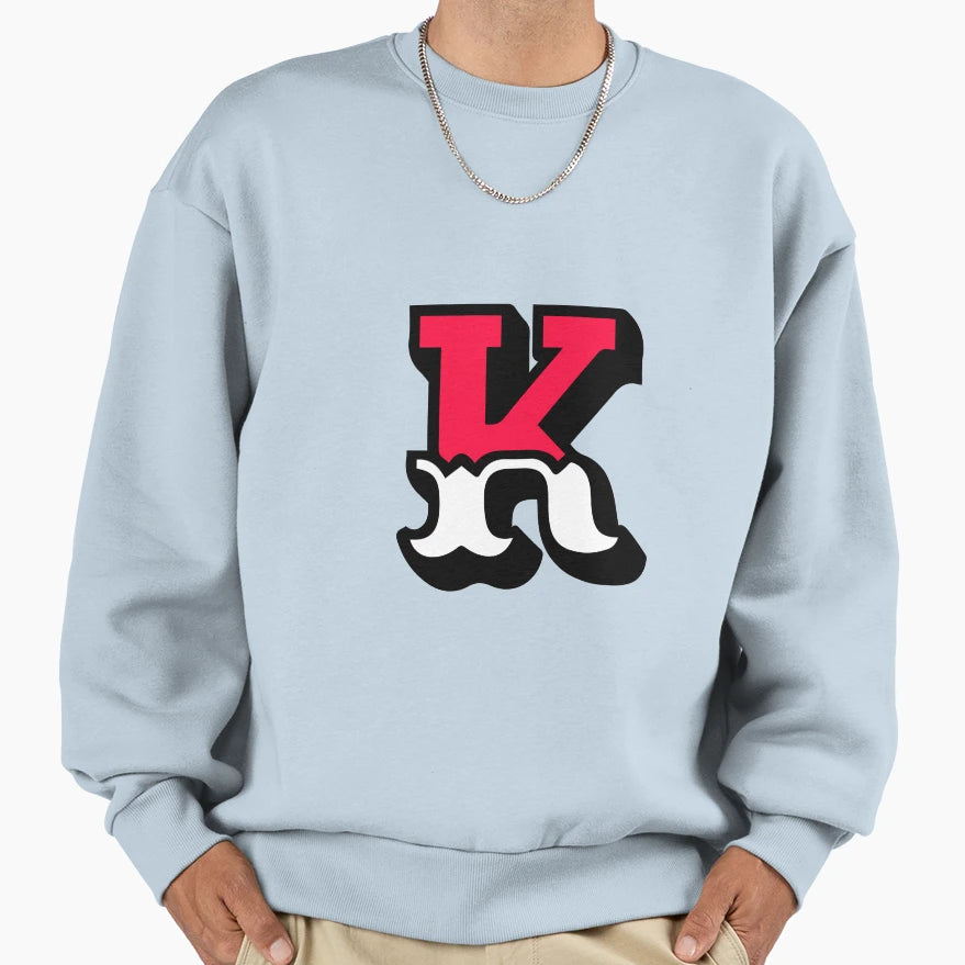 Monogram K Alphabet Scrapbooking Red Sweatshirt - Graphic Print Men Women - T-Shirt, Sweatshirt, Hoodie
