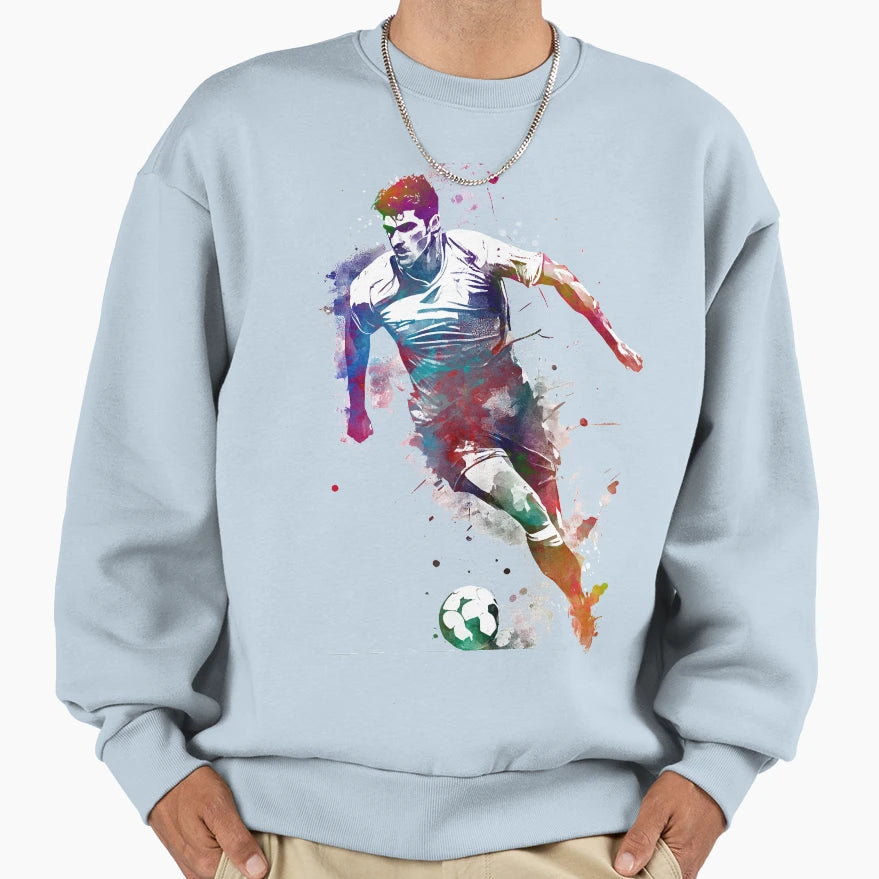 Football Player Sport Art Football Sweatshirt - Streetwear Style Men Women - T-Shirt, Sweatshirt, Hoodie