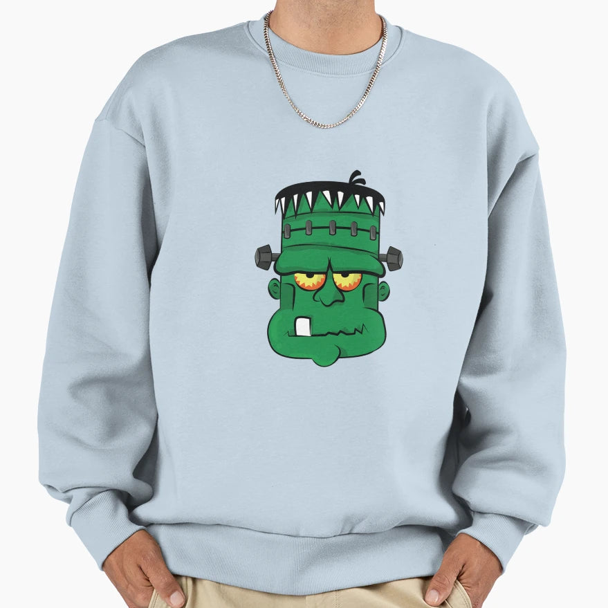 Funny Frankenstein Halloween Sweatshirt - Trendy Graphic for Adults - T-Shirt, Sweatshirt, Hoodie