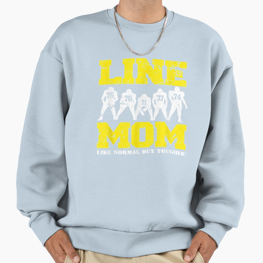 Offensive Lineman Line Mom Sweatshirt - Custom Art Print Unisex - T-Shirt, Sweatshirt, Hoodie