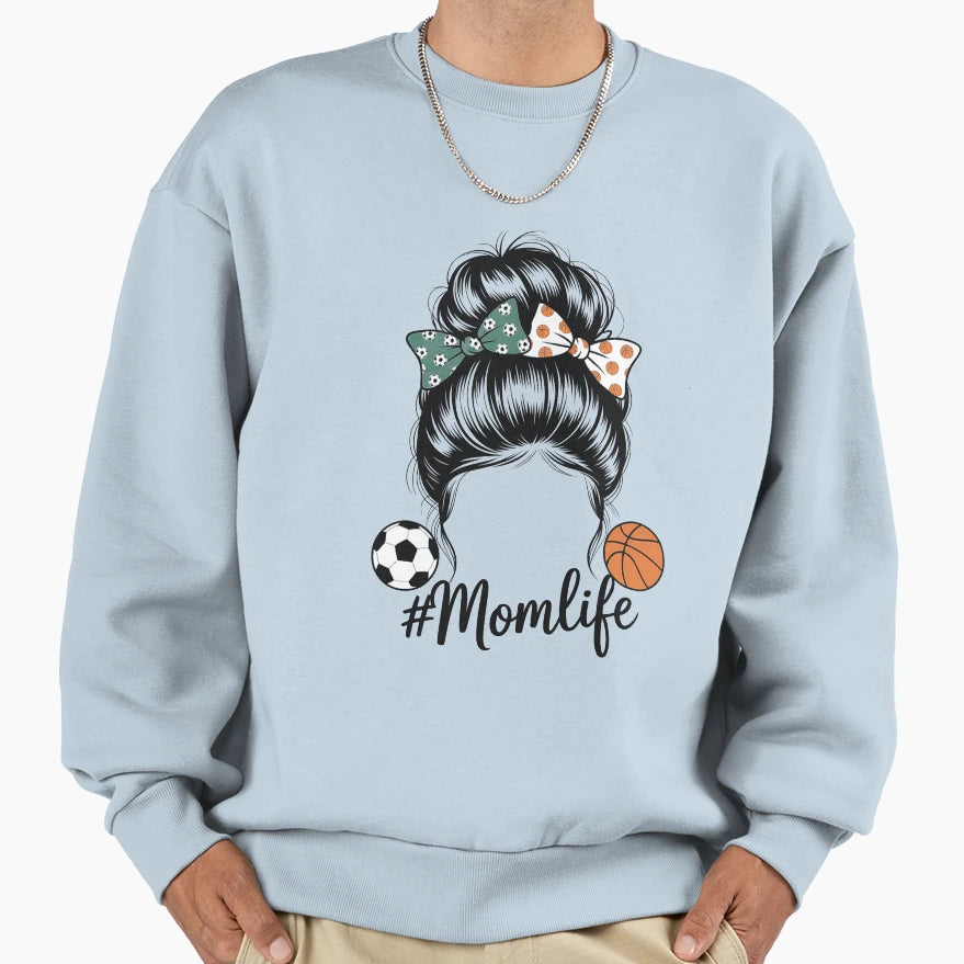Mom Life Soccer And Sweatshirt - Casual Everyday Wear for Adults - T-Shirt, Sweatshirt, Hoodie