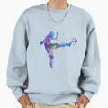 Soccer Player Volley Shot Watercolor Sweatshirt - Graphic Print Unisex - T-Shirt, Sweatshirt, Hoodie