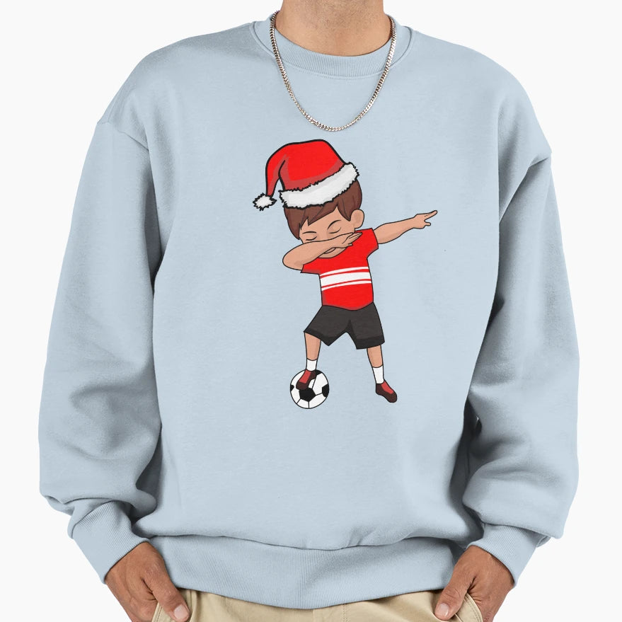 Soccer Player Santa Hat Soccer Athlete Sweatshirt - Graphic Print Unisex - T-Shirt, Sweatshirt, Hoodie