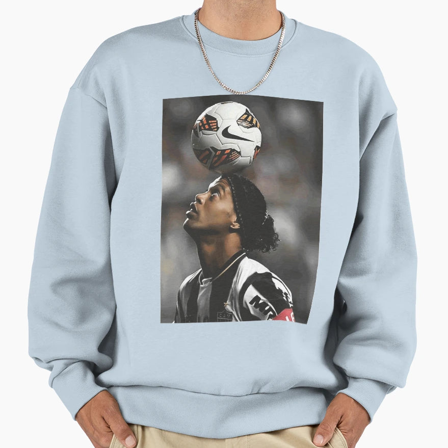 Wallpaper Art Ronaldinho Sweatshirt - Aesthetic Graphic Unisex - T-Shirt, Sweatshirt, Hoodie