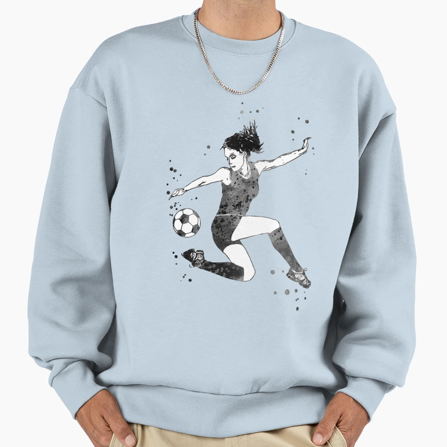 Female Soccer Player Sweatshirt - Fun Novelty Design Unisex - T-Shirt, Sweatshirt, Hoodie