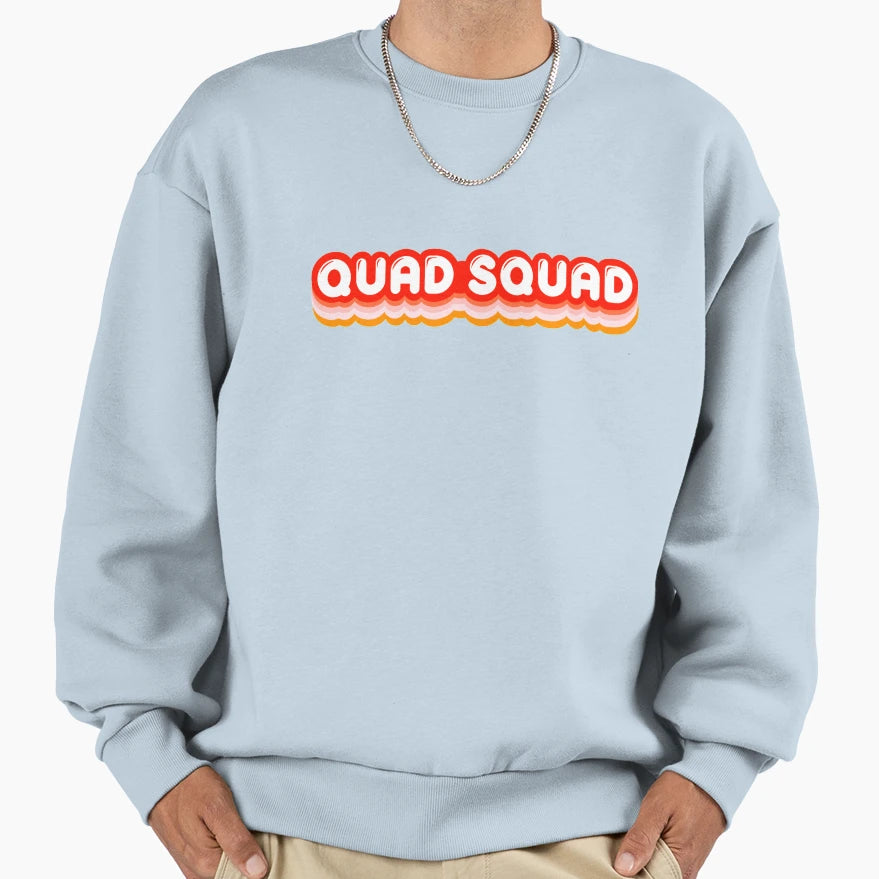 Quad Squad 70S Vibes Skater Sweatshirt - Trendy Graphic Men Women - T-Shirt, Sweatshirt, Hoodie