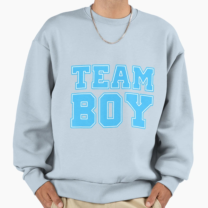 Team Shower Gender Reveal Sweatshirt - Minimalist Print for Adults - T-Shirt, Sweatshirt, Hoodie