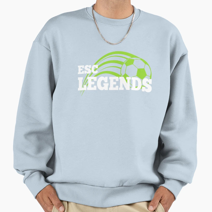 Esc Legends Indoor Soccer Team Sweatshirt - Aesthetic Graphic for Adults - T-Shirt, Sweatshirt, Hoodie