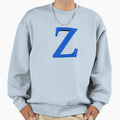 Letter Z Dimensional Blue Sweatshirt - Minimalist Print Men Women - T-Shirt, Sweatshirt, Hoodie