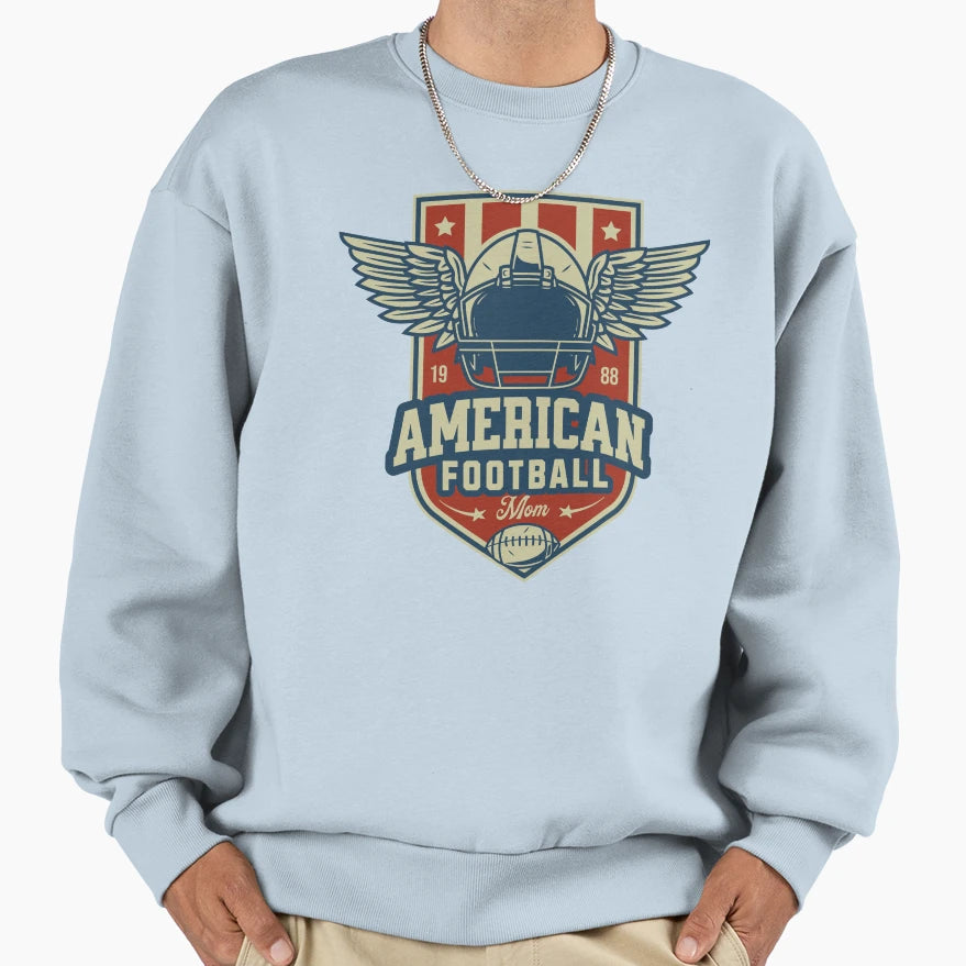 American Football Mom Sweatshirt - Minimalist Print for Adults - T-Shirt, Sweatshirt, Hoodie