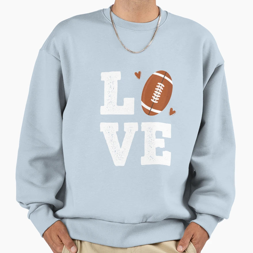 Football Love Sweatshirt - Unique Graphic Men Women - T-Shirt, Sweatshirt, Hoodie