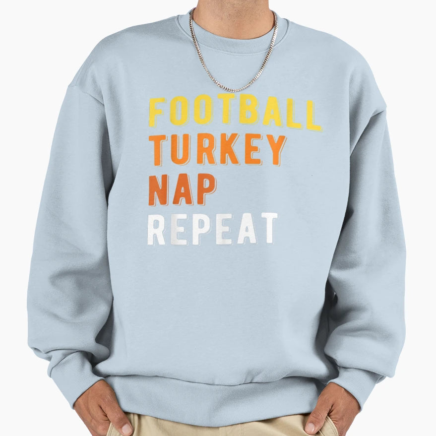 Gaming Football Turkey Nap Sweatshirt - Casual Everyday Wear for Adults - T-Shirt, Sweatshirt, Hoodie