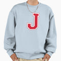 Red Varsity Letter J Sweatshirt - Trendy Graphic for Adults - T-Shirt, Sweatshirt, Hoodie