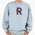 Rose Initial R Letter Romantic Gift Sweatshirt - Aesthetic Graphic Unisex - T-Shirt, Sweatshirt, Hoodie