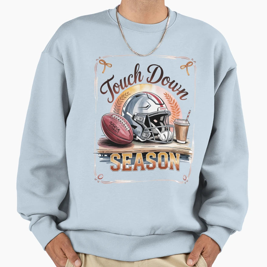 Football Game Day Coquette Bow Sweatshirt - Minimalist Print Unisex - T-Shirt, Sweatshirt, Hoodie