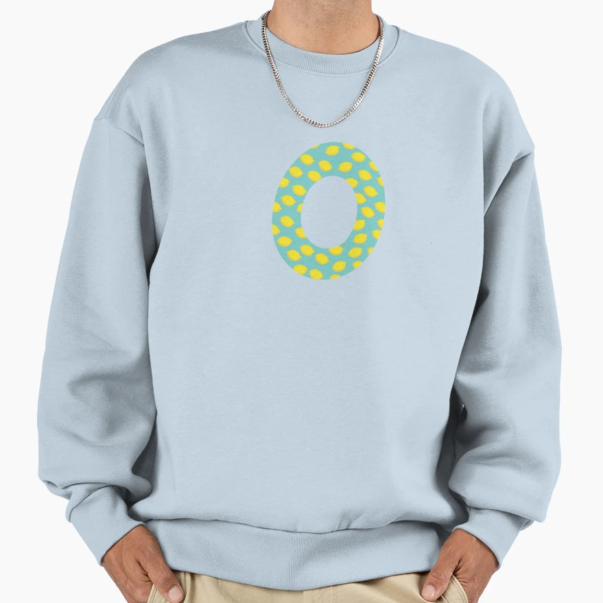 Lemon Summer Monogram Alphabet Sweatshirt - Fun Novelty Design Men Women - T-Shirt, Sweatshirt, Hoodie