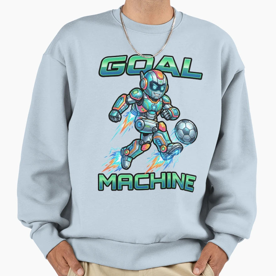 Goal Machine Sci Fi Soccer Robot Sweatshirt - Novelty Apparel Men Women - T-Shirt, Sweatshirt, Hoodie