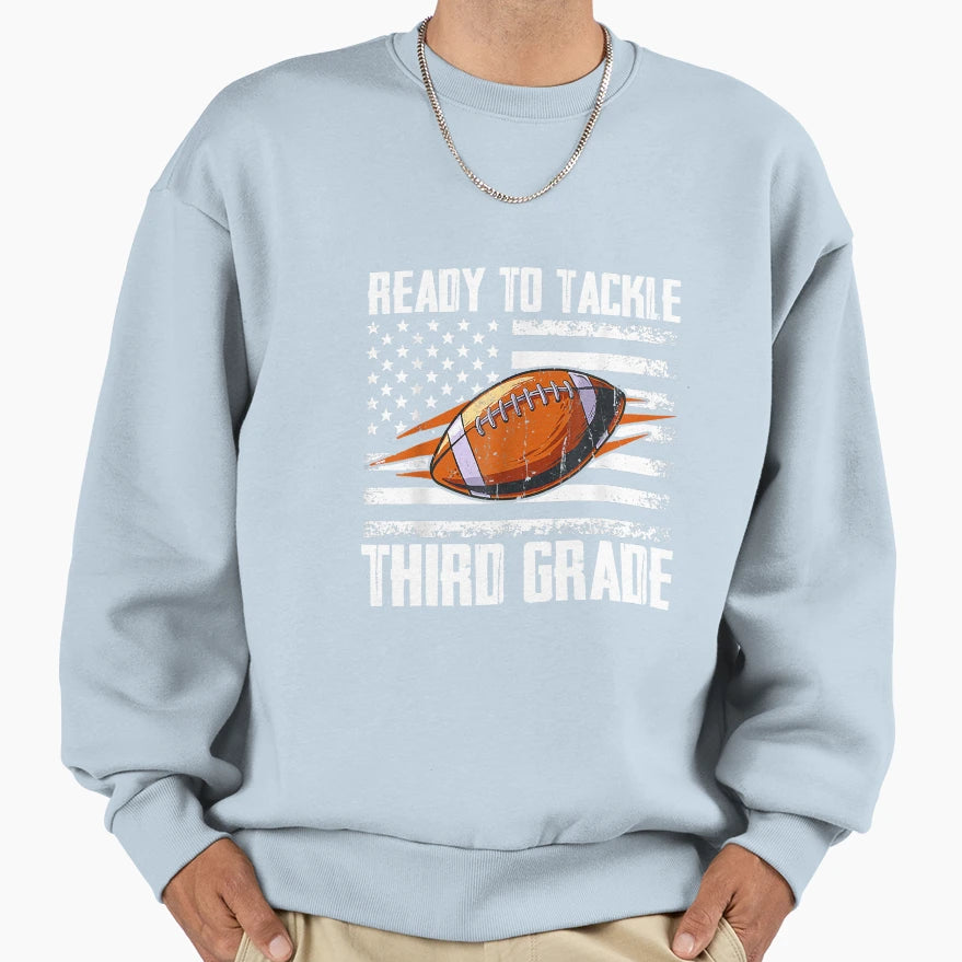 Ready To Tackle 3Rd Grade Sweatshirt - Minimalist Print Men Women - T-Shirt, Sweatshirt, Hoodie