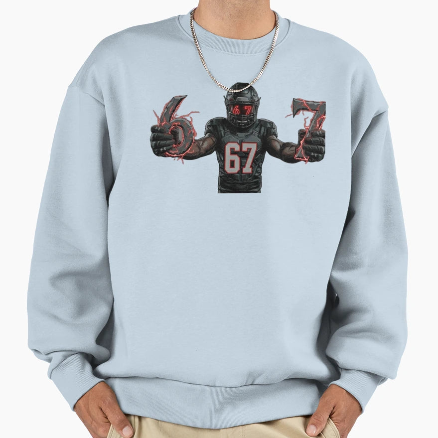 67 Dominance Gridiron Power Sweatshirt - Trendy Graphic Unisex - T-Shirt, Sweatshirt, Hoodie