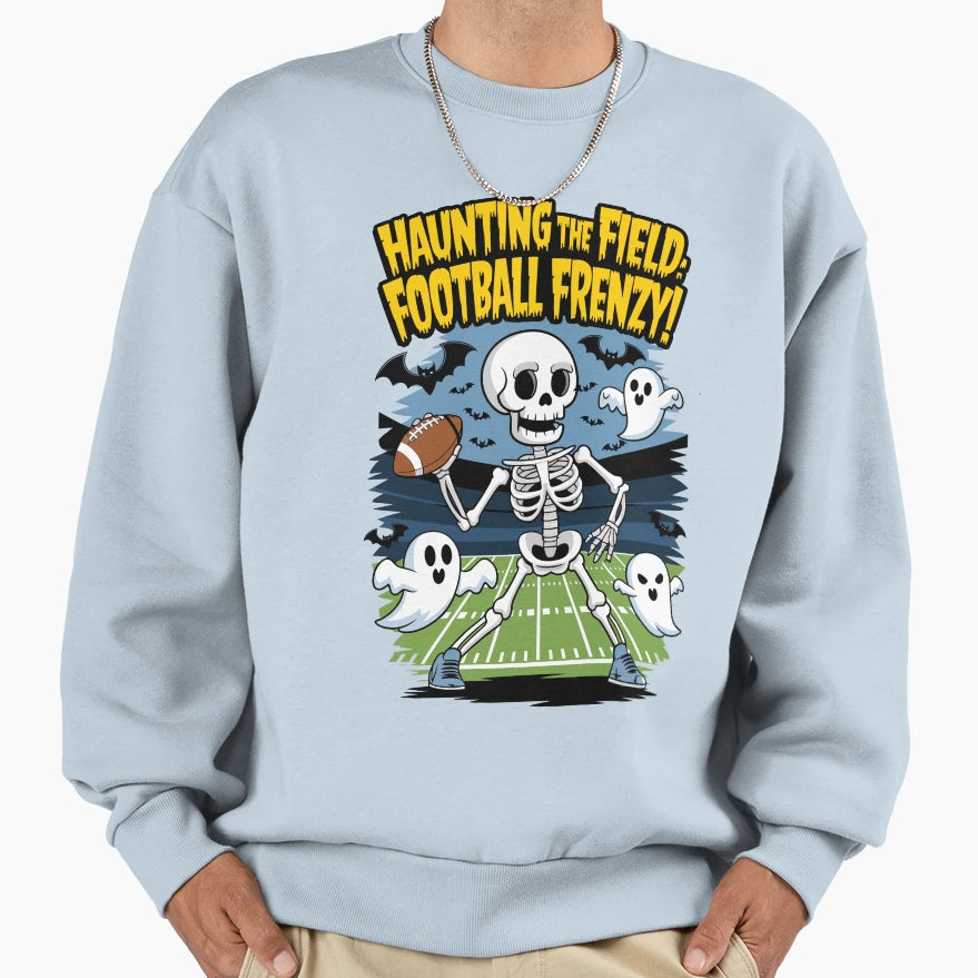 Haunting Field Football Frenzy Sweatshirt - Fun Novelty Design for Adults - T-Shirt, Sweatshirt, Hoodie