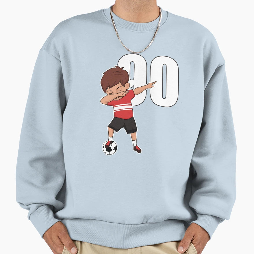 Awesome Soccer Player Number 90 Sweatshirt - Aesthetic Graphic Men Women - T-Shirt, Sweatshirt, Hoodie