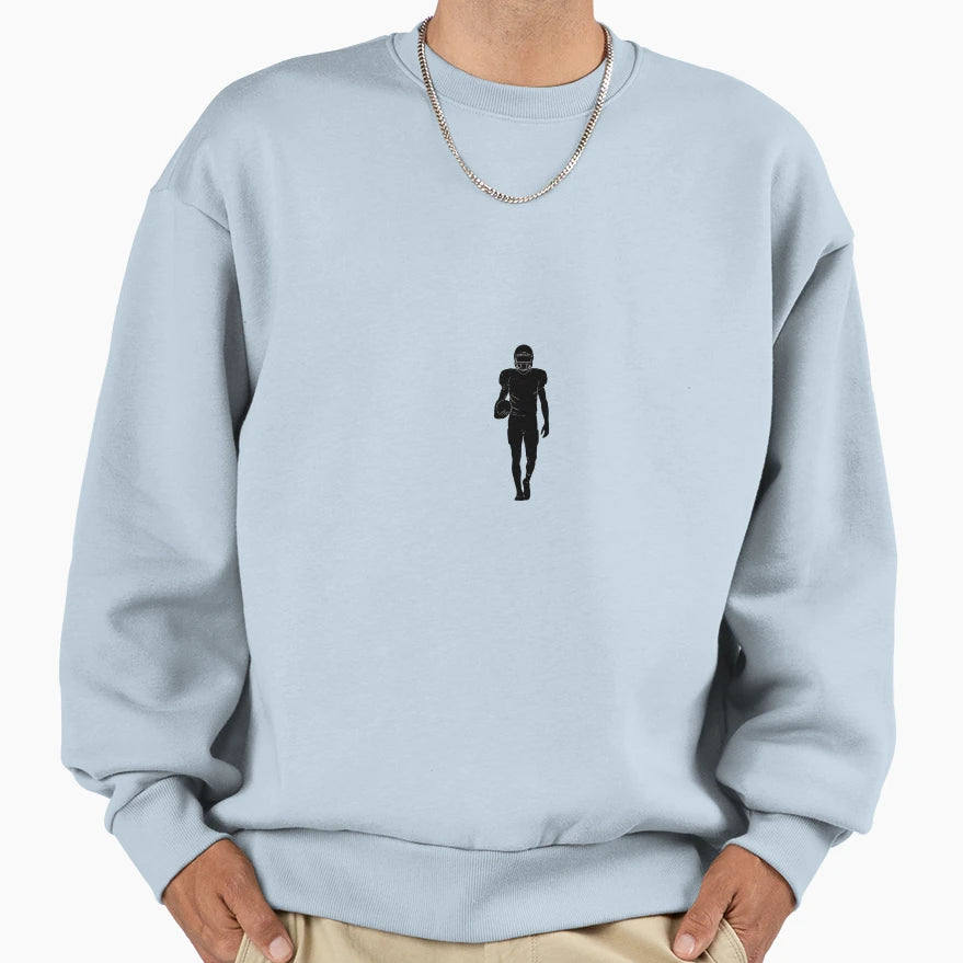 American Football Player Silhouette Sweatshirt - Streetwear Style Unisex - T-Shirt, Sweatshirt, Hoodie