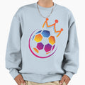 Football Colourful Crown Ball Sweatshirt - Aesthetic Graphic Men Women - T-Shirt, Sweatshirt, Hoodie