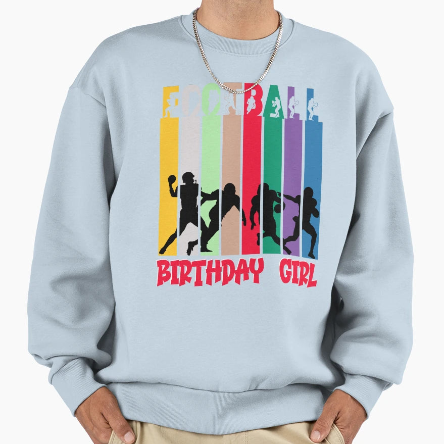 American Football Theme Football Sweatshirt - Novelty Apparel for Adults - T-Shirt, Sweatshirt, Hoodie